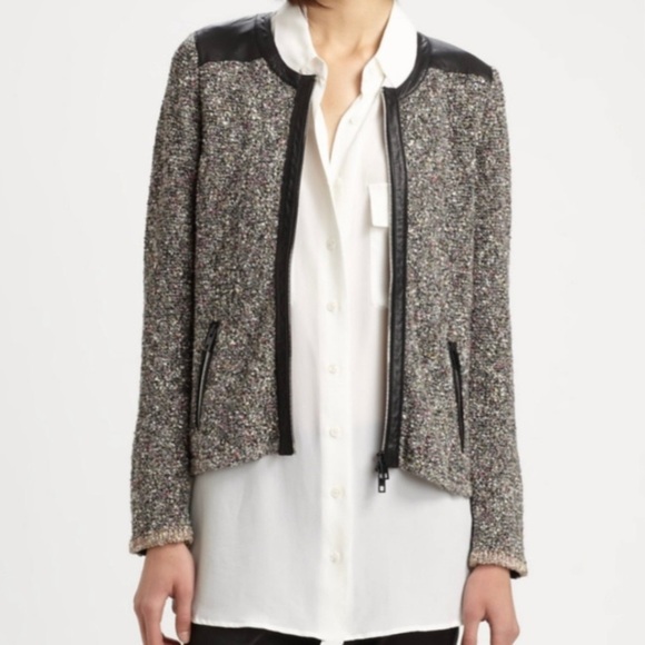 rag & bone Lory Tweed Leather Trim‎ Jacket - Picture 11 of 11